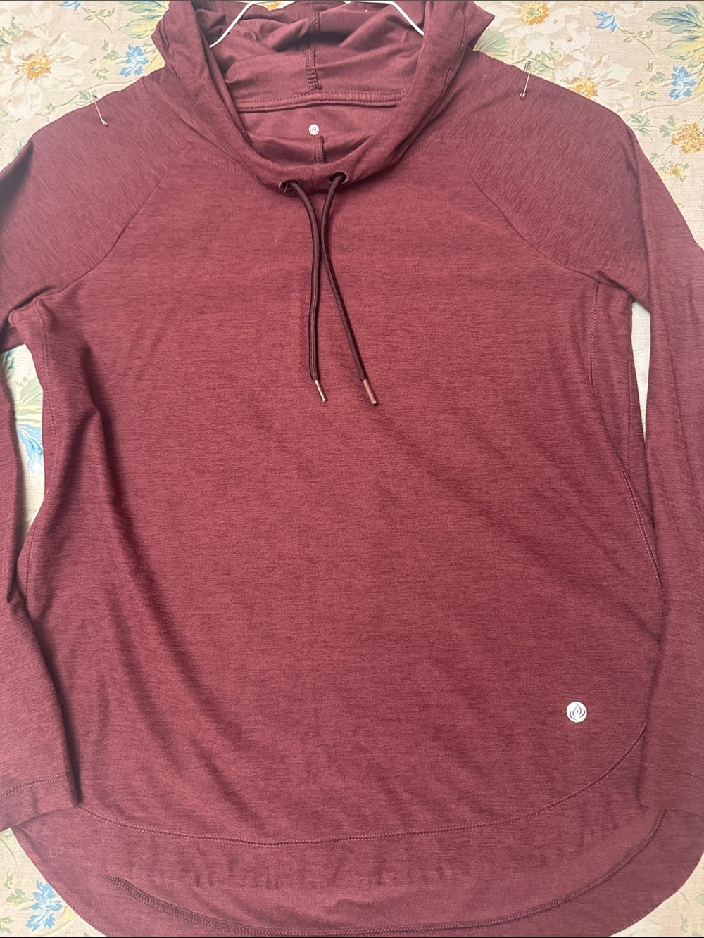 Apana Burgundy Hooded Pullover Sweatshirt